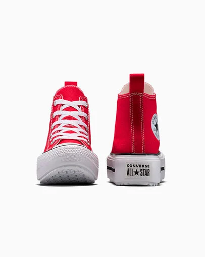 Chuck Taylor All Star Lift Double Stack Platform Red/White/Black, Heel View