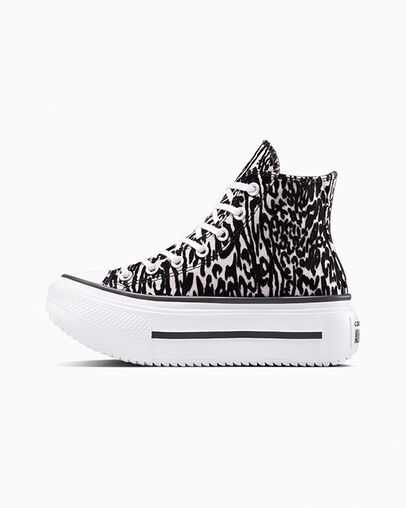 Chuck Taylor All Star Lift Double Stack Platform Leopard Black/Frozen Thistle/White, Inner Side View