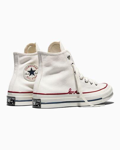 Chuck 70 Valentine's Day Vintage White/Egret/Days Ahead, Heel View