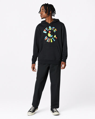 Sudadera con capucha Peace & Unity Recycled Negro Converse, Full Body View