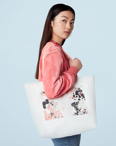 Sac fourre-tout corde d&eacute;lav&eacute; Terre cuite rose/Quartz rose/Vent de temp&ecirc;te