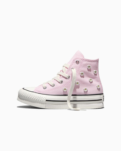 Chuck Taylor All Star Lift Platform Beaded New Found Bloom/Vintage White, Inner Side View