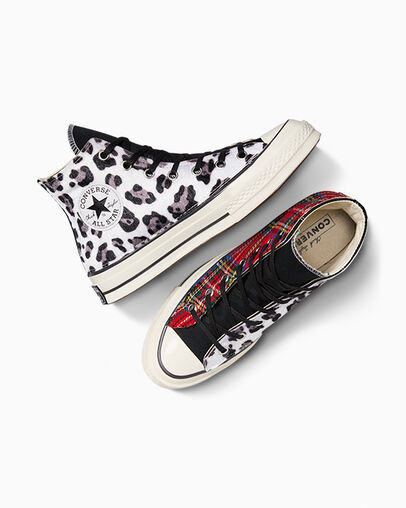 Chuck 70 Cheetah & Tartan Encuentro de guepardo y tart&aacute;n, Angled View