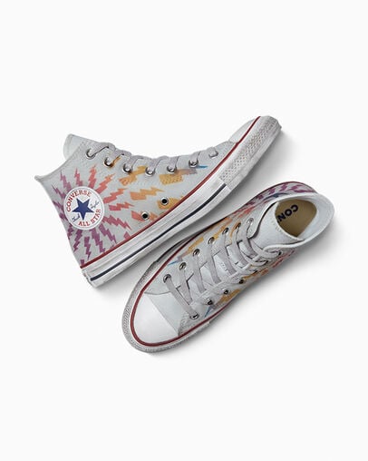 Chuck Taylor All Star Lightning Bolt Gris clair tonnerre, Angled View