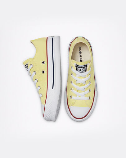 Canvas Color EVA Platform Chuck Taylor All Star Citron clair/Blanc/Noir, Top and Side View