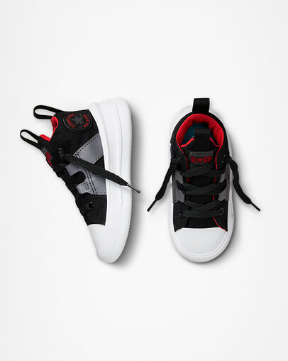 Chuck Taylor All Star Ultra Noir/Gris fer/Rouge, Angled View