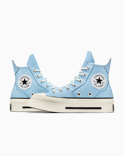 Chuck 70 De Luxe Squared True Sky/Egret/Black, Detail Angle View