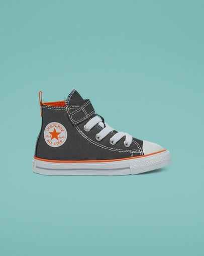 Converse Color Easy-On Chuck Taylor All Star Viento de tormenta/Naranja magma/Blanco, Outer Side View