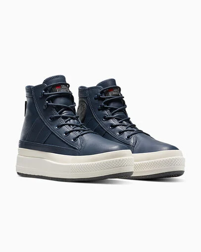 Chuck Taylor All Star Equip Waterproof Navy/Navy/Egret, Top and Side View