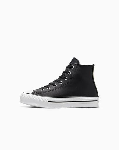 Chuck Taylor All Star EVA Lift Platform Leather Black/Natural Ivory/White, Inner Side View