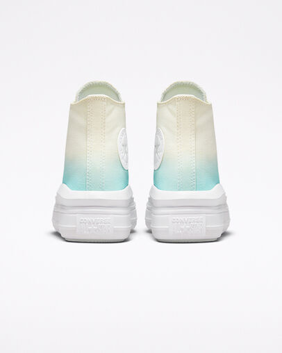 Chuck Taylor All Star Move Platform Ombre Egret/Light Dew/White, Heel View