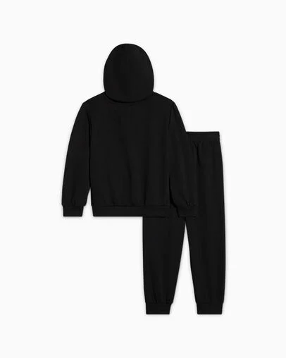 Retro Remix Hoodie and Jogger Set Schwarz, Back View