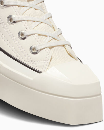 Chuck 70 De Luxe Squared Garza/Negro/Garza, Detail Angle View