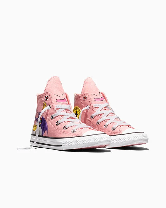 Converse Chuck Taylor All Star x Dragon Ball Z "Majin Buu" Quartz Pink/Black/Cyber Yellow
