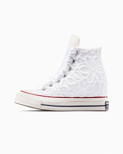 Chuck 70 Wedge Platform Romantic Lace Dentelle blanche, Inner Side View