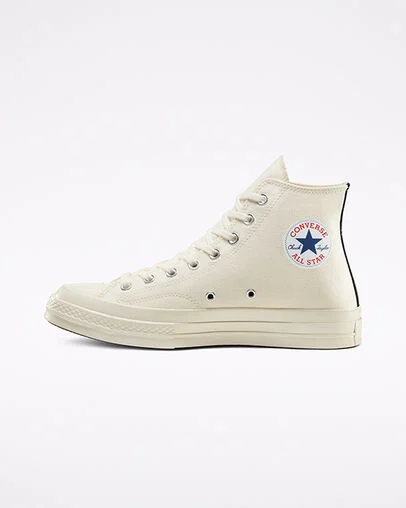 Converse x Comme des Gar&ccedil;ons PLAY Chuck 70 Milk/White/High Risk Red, Inner Side View