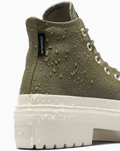Chuck Taylor All Star Lugged Heel Platform Waterproof Utility/Garza/Negro, Detail Angle View