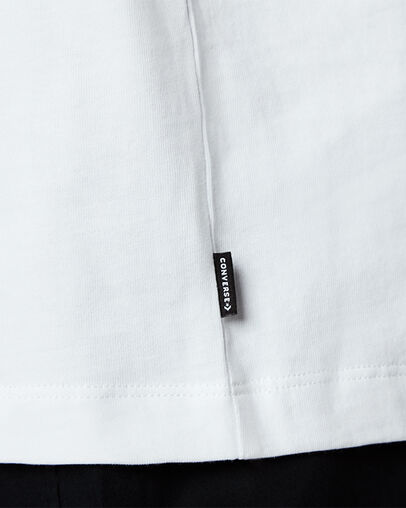 Vintage Wash Heart Oversized T-Shirt White, Detail View