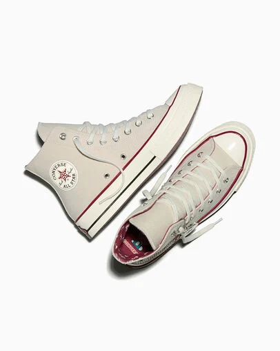 Converse x Hello Kitty Chuck Taylor 70 Swarovski&reg; Egret/Sporty Berry/Black, Angled View