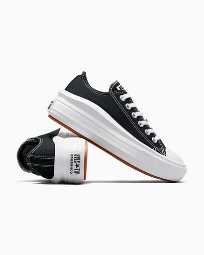 Chuck Taylor All Star Move Canvas Platform Black/White/White, Detail Angle View