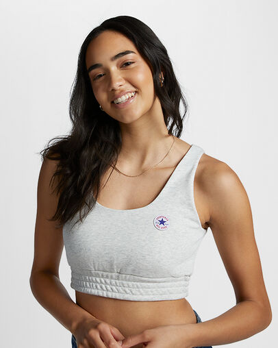 Retro Chuck Taylor Bra Top Lt Retro Grey Heather, Front View