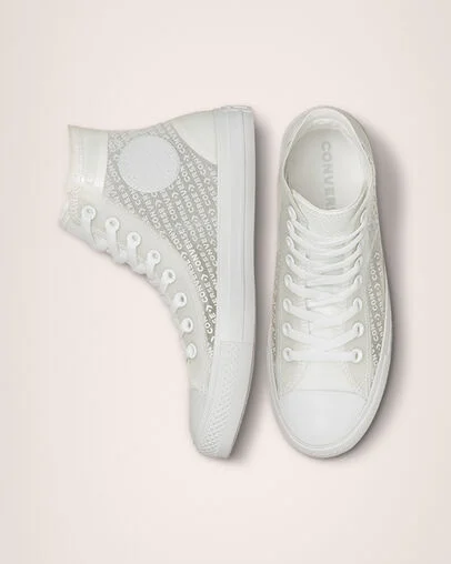 Chuck Taylor All Star Translucent Mesh Blanc/Blanc/Blanc, Top and Side View