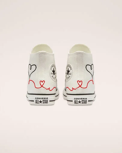 Chuck Taylor All Star Made With Love Blanco vintage/Garza/Negro, Heel View