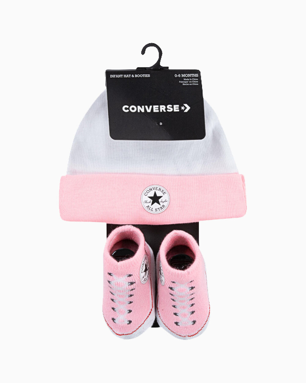 Thumbnail - 2-Piece Chuck Taylor Hat & Booties Set Pink