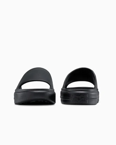 Converse Essential Slide Zwart/Zwart/Zwart, Heel View
