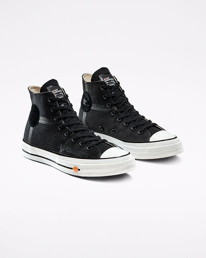 Converse x ROKIT Chuck 70 Black/White/Black, Angled View