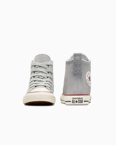 Chuck Taylor All Star Suede Grey Area/Egret/Midnight Navy, Heel View