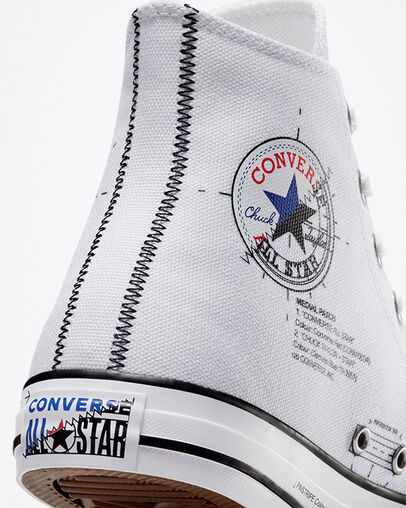Future Utility Chuck Taylor All Star White/High Risk Red, Detail Angle View