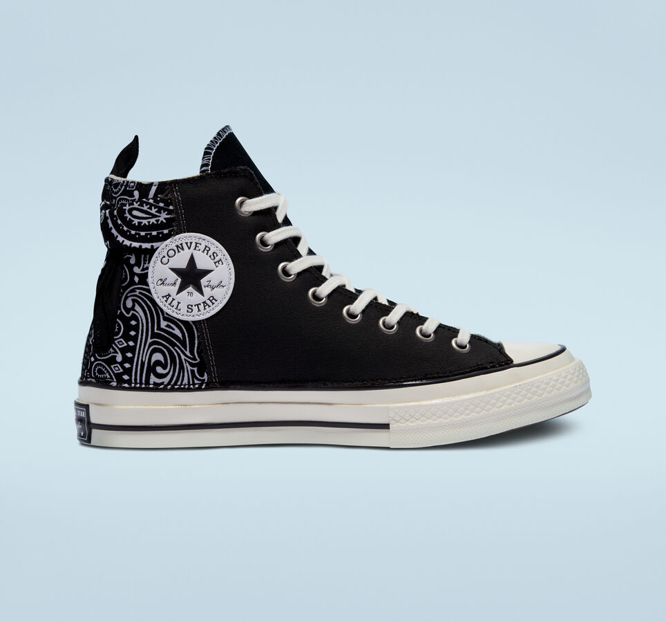 Paisley Patchwork Chuck 70 Patchwork negro con estampado paisley