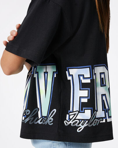 T-shirt ample tie and dye iris&eacute; Noir