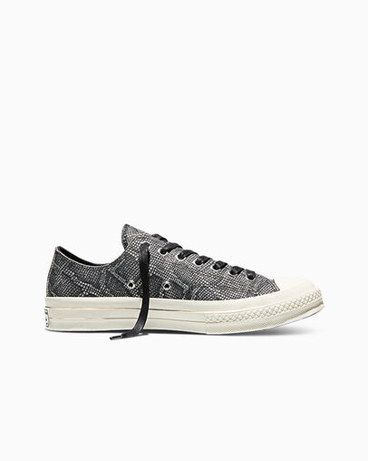 Chuck 70 Snakeskin Print Black/Black/Egret, Outer Side View