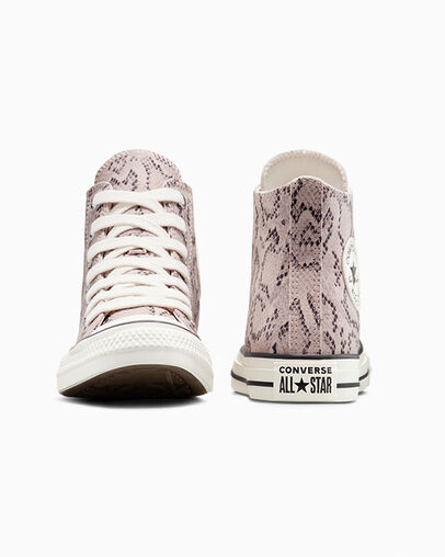 Chuck Taylor All Star Snakeskin Print Warm Clay/Egret/Egret, Heel View