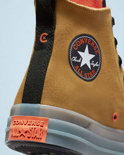 Chuck Taylor All Star CX Fleece Lined Wheat/Black/Wild Mango, Detail Angle View