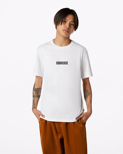 t-shirt Star Chevron Box &agrave; manches courtes Blanc, Front View