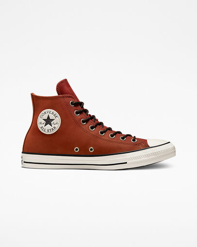 Chuck Taylor All Star Nubuck Leather Rugged Orange/Velvet Brown, Outer Side View