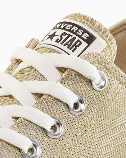 Chuck Taylor All Star Sparkle Last Straw/Egret/Black, Detail Angle View