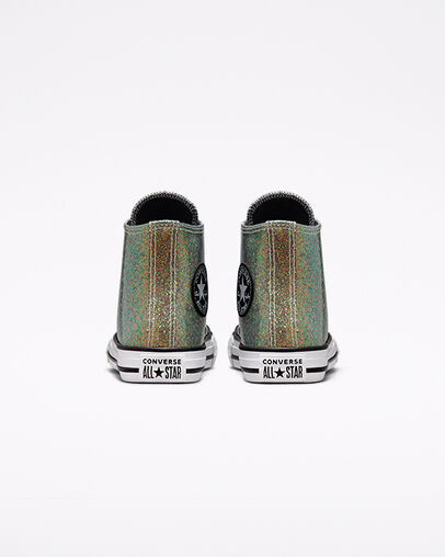 Winter Glitter Chuck Taylor All Star Oro/Nero/Bianco, Heel View