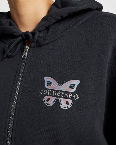 Blooming Full-Zip Hoodie Nightfall Grey, Detail View