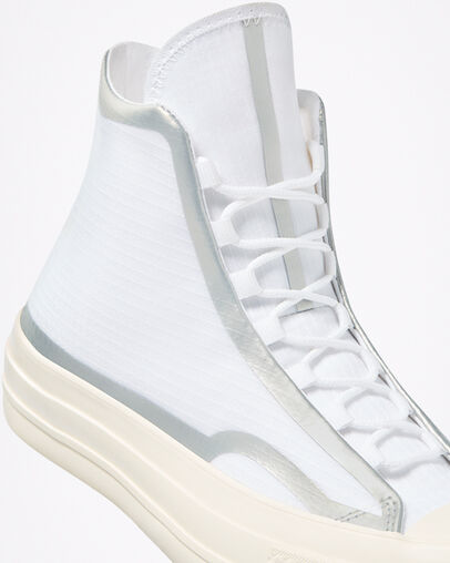 Chuck 70 Metallic Seam White/Egret/Black, Reflective View