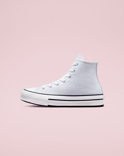 Chuck Taylor All Star Lift Platform Glitter White/Silver/Natural Ivory, Inner Side View