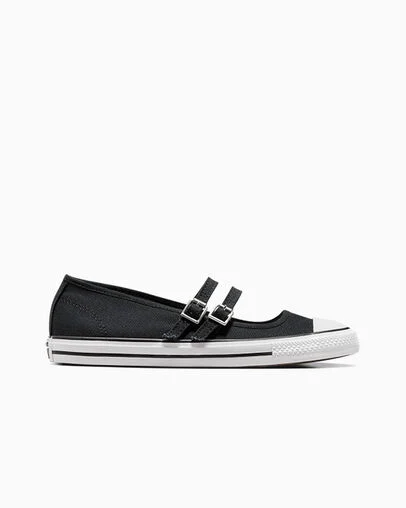 Chuck Taylor All Star Dainty Mary Jane Black/Egret/Black, Outer Side View