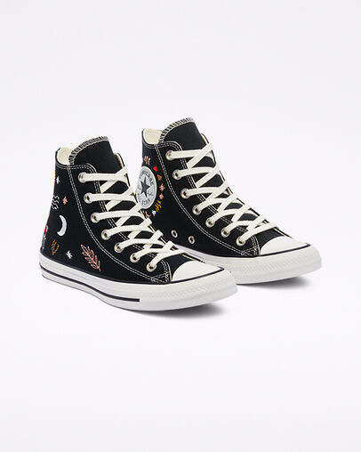 Chuck Taylor All Star It's Okay To Wander Black/White/Black, Angled View