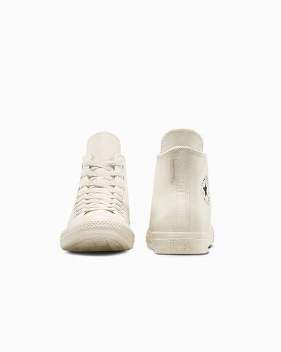 Chuck Taylor All Star Water-Repellent Leather Light Dune/Black/Light Dune, Heel View