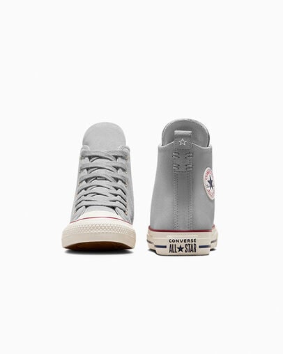 Chuck Taylor All Star Suede Zone grise/&Eacute;cru/Bleu marine minuit, Heel View