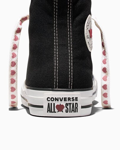 Chuck Taylor All Star Valentine's Day Black/Vintage White/Days Ahead Red, Detail Angle View