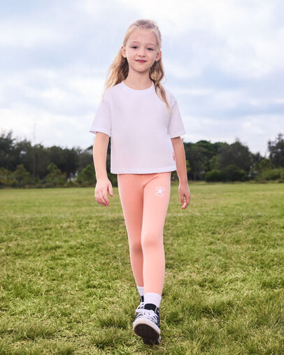 Boxy T-Shirt and Leggings Set Flamingo Fade